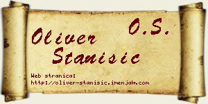 Oliver Stanišić vizit kartica